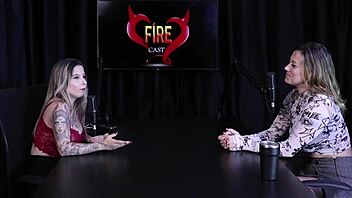 Angelica Morango experiments body pleasures in sheer red lingerie outdoors