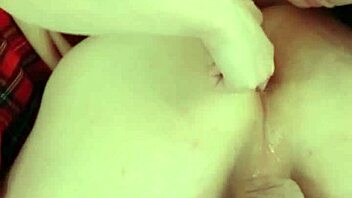brunette deepthroats after rimming and masturbating huge cock
