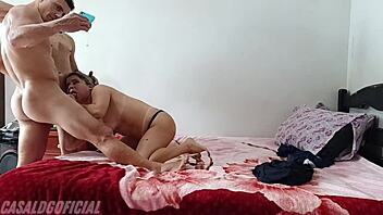 hotwife videos call to cuckold while fucking two neighbors