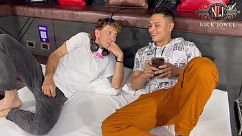 Hey, Joined Friend for Wild Threesome with Curvy Slut