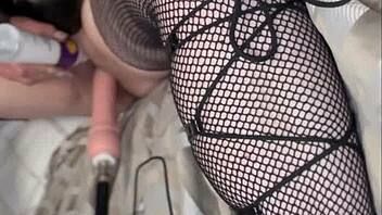 Curvy brunette squirts hard before big tits anal assfucking attempts