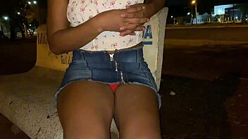 i went out with stranger and gave him my wet pussy in lingerie outdoors