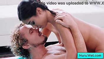 sexy busty black masseuse avery black deepthroats robby apples