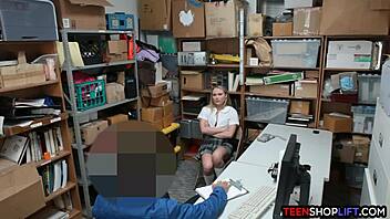 caught ya stealing, blonde—bend over now!