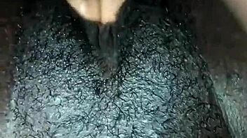 Small tit ebony whore masturbates big wet pussy lips solo homemade
