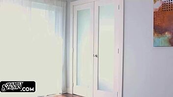 friends messing around near sleeping guy