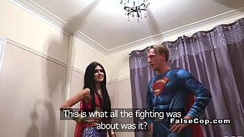 FAKE COP crashes couple's indoor FUCK turning it group BANG