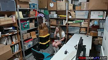 caught ya stealing, blonde—bend over now!