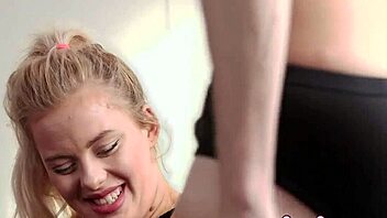 Brit hotties humiliate with cfnm handjobs