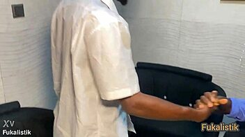 Ebony Housewife Sneakily Rides Husband's BBC Visitor Hard