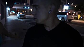 a petite teen gets bound dominated and facialed by rough stranger outdoors