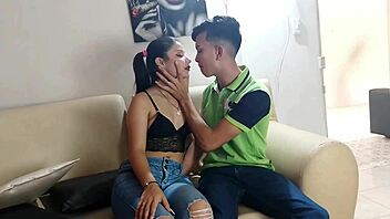 Hot babe begs hard fuck till creampie explosion!