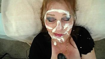 wanna see this redhead mature suck dildo in humiliating roleplay ending facial?