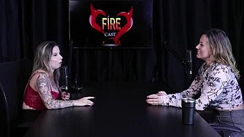 Angelica Morango experiments body pleasures in sheer red lingerie outdoors