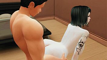 Big Titty Goth Bent Over Doggystyle In Wild Sims 4 Fuck Frenzy!