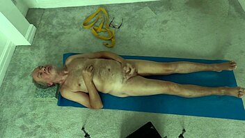 yoga wank solo striptease clothes ripped