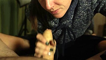 hey babe, check out this cute brunette's mouth stuffed full of hot cum!