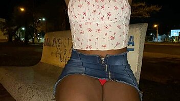 i went out with stranger and gave him my wet pussy in lingerie outdoors