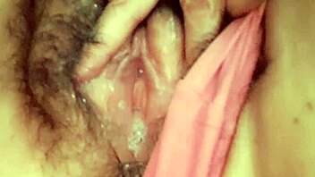 Mature Latina Milf Fingers Pussy Close-Up in Homemade Lingerie Solo