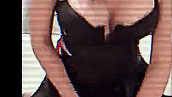 aesthetic girls tease in leather skirts for hot sex