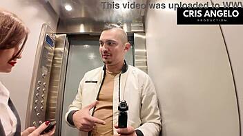 blackout spain elevator stuck horny wife fucks married neighbor part 02 😏🔥