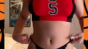 Busty Cheerleader Ivy Flores Jiggles Huge Jugs!