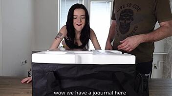 petite fuck doll couple tries real strapon femdom anal play