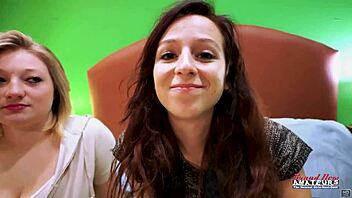 Blonde Cutie Faith's HOPE and Petite Redhead Katie WALLS SHARE HARD COCK!