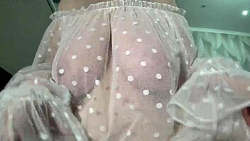 Chubby Blonde MILF's Saggy Big Tits Close-Up Tease