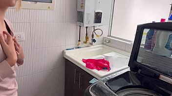 kitchen heat rises as horny latinas trib wet silently