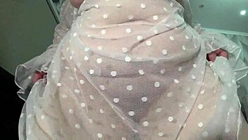 Chubby Blonde MILF's Saggy Big Tits Close-Up Tease