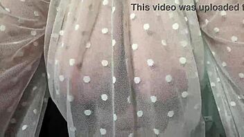 Chubby Blonde MILF's Saggy Big Tits Close-Up Tease