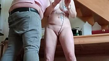 Bound maid slut spanked, magicwand vibed, and deepthroated hard