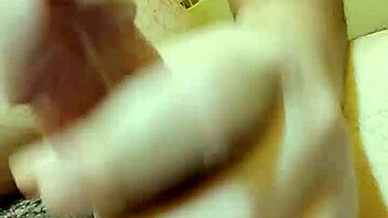 jerking my huge cock right on the toilet seat