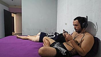 hubby watches me fuck his buddy risky right in front 😈