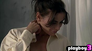 big natural tits milf niemira strips naked showing petite body closeup