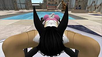 Lady Bastet Commands Her Servant Girl in Egyptian Furry Fantasy