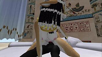 Lady Bastet Commands Her Servant Girl in Egyptian Furry Fantasy