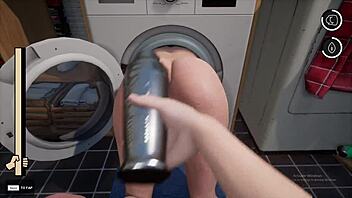 stuck in washing machine sparks milf sex game
