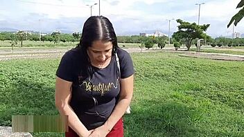 curvy colombian milf bodybuilder caught masturbating begs for rough cowgirl creampie deal