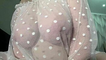 Chubby Blonde MILF's Saggy Big Tits Close-Up Tease