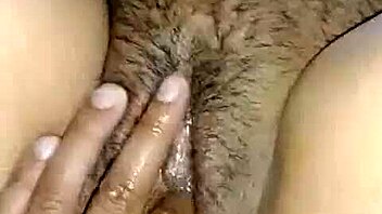 hot oiled hairy pussy fingered hard by boyfriend
