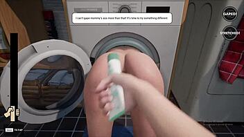 stuck in washing machine sparks milf sex game