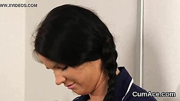 Spicy Peach Devours Jizz After Massive Facial Cumshot Frenzy