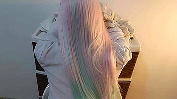 petite big ass cosplay college girl 😘 white thong pulled aside for deep anal creampie fuck 💦