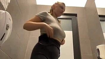 curvy amateur squirts unbelievably hard fingering pussy outdoors in public