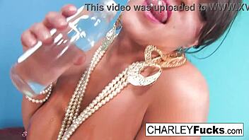 charley chase gets super oiled up with pearls 💦😍