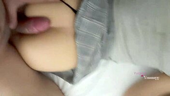 latina student lifts miniskirt uniform for cowgirl pounding