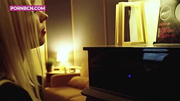 Blonde Chubby Rushes To Piano Orgasm Bliss