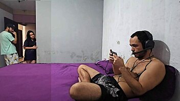 hubby watches me fuck his buddy risky right in front 😈